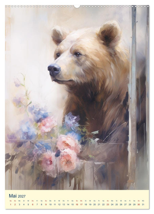 Bären. Duftige Aquarelle von Meister Petz (CALVENDO Wandkalender 2027)