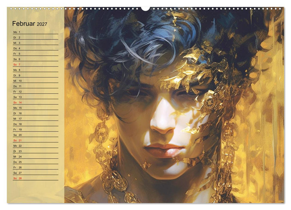 Golden Boys. Feminin, sinnlich, verführersich und schön (CALVENDO Wandkalender 2027)