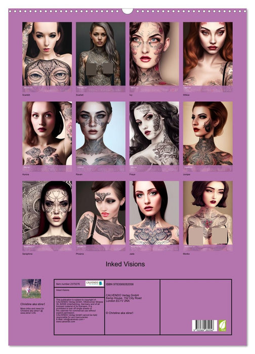 Inked Visions (CALVENDO Monthly Calendar 2027)