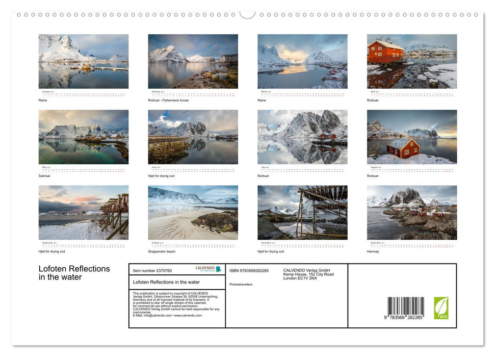 Lofoten Reflections in the water (CALVENDO Premium-Calendar 2027)