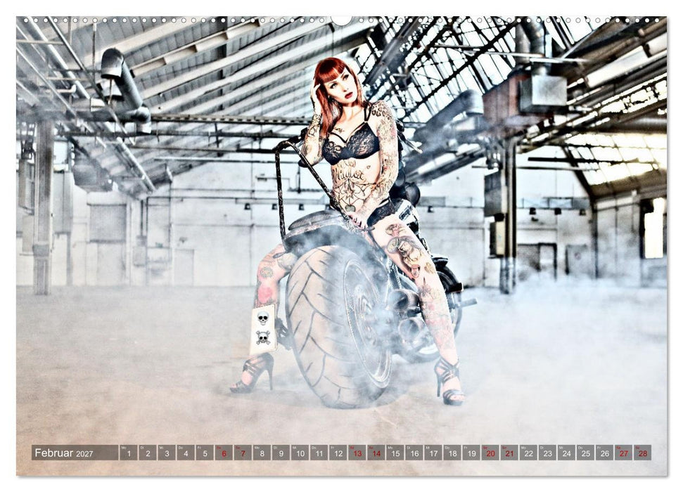 Motorräder und Sexy Girls (CALVENDO Wandkalender 2027)