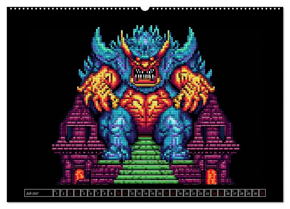 Pixel für Pixel bis Game over (CALVENDO Premium Wandkalender 2027)