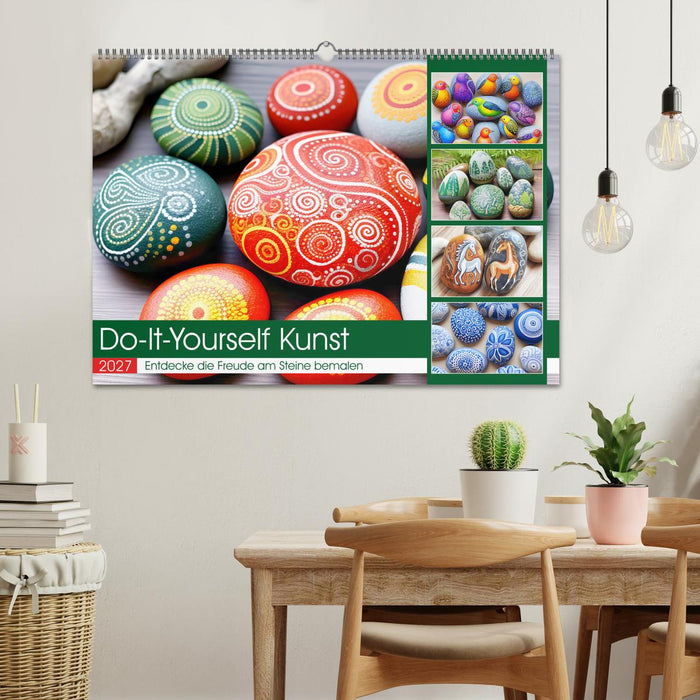 Do-It-Yourself Kunst - Entdecke die Freude am Steine bemalen (CALVENDO Wandkalender 2027)