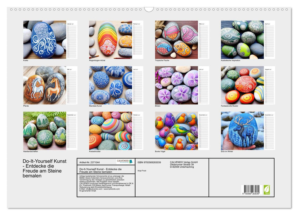 Do-It-Yourself Kunst - Entdecke die Freude am Steine bemalen (CALVENDO Wandkalender 2027)