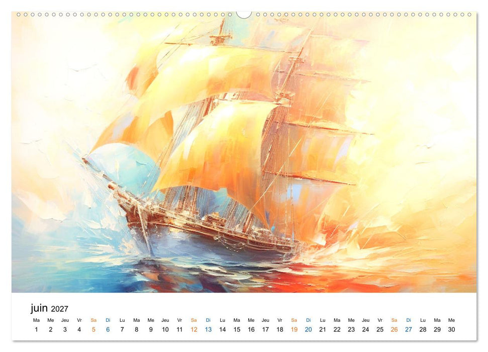 Scènes épiques de voiliers (CALVENDO Calendrier supérieur 2027)