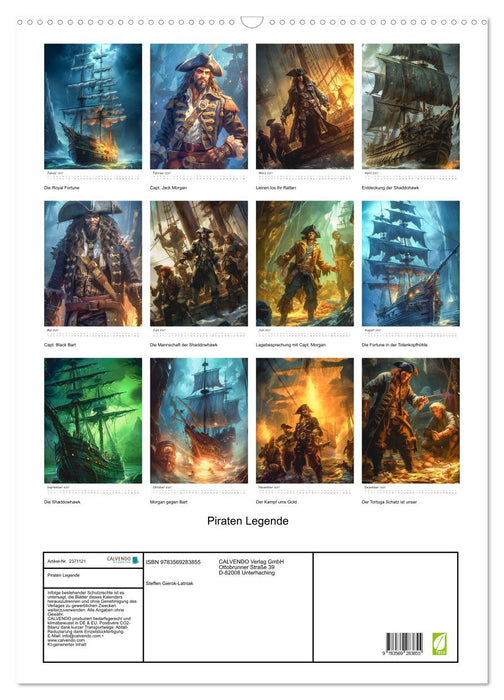 Piraten Legende (CALVENDO Wandkalender 2027)