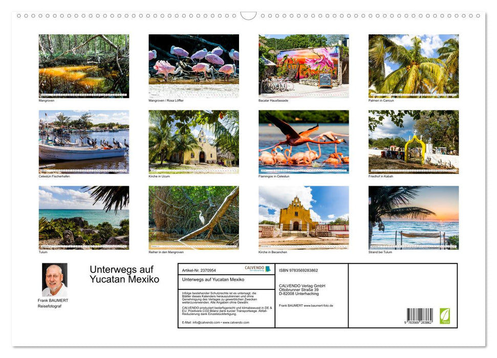 Unterwegs auf Yucatan Mexiko (CALVENDO Wandkalender 2027)