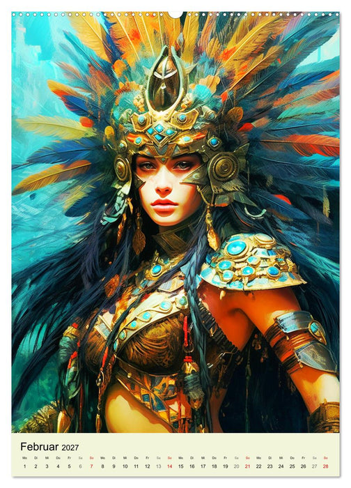 Antike Amazonen. Furchtlose Fantasy-Kriegerinnen (CALVENDO Wandkalender 2027)