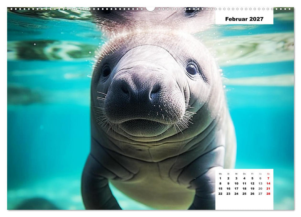 Manatees. Faszinierende Rundschwanzseekühe (CALVENDO Wandkalender 2027)
