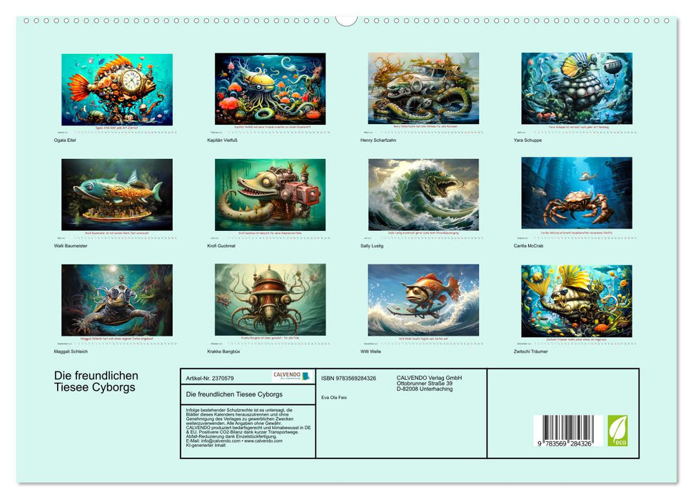 Die freundlichen Tiesee Cyborgs (CALVENDO Premium Wandkalender 2027)