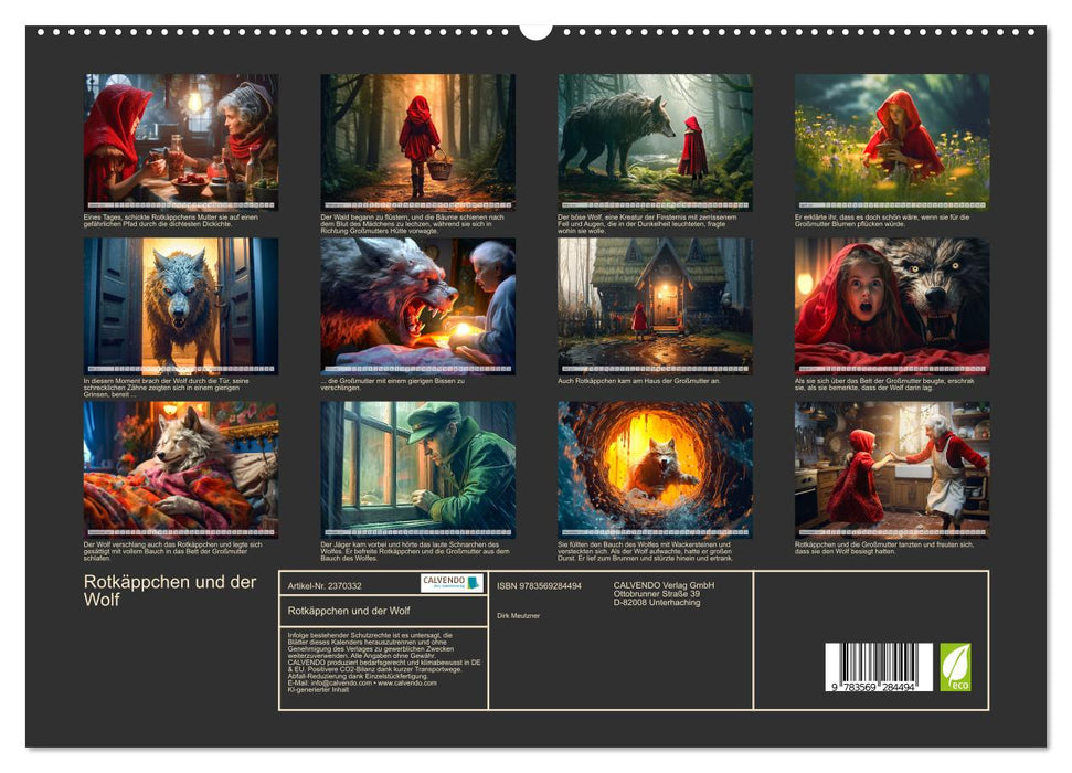 Rotkäppchen und der Wolf (CALVENDO Premium Wandkalender 2027)