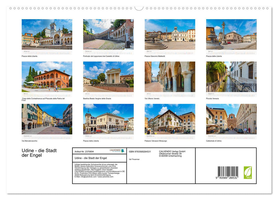 Udine - die Stadt der Engel (CALVENDO Premium Wandkalender 2027)