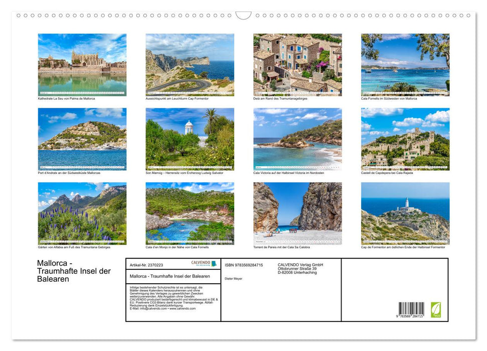 Mallorca - Traumhafte Insel der Balearen (CALVENDO Wandkalender 2027)