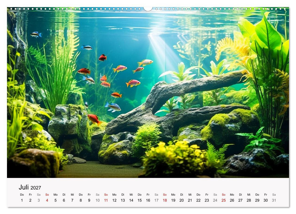 Pflanzen im Süßwasseraquarium. Gartenkunst im Fischbecken (CALVENDO Premium Wandkalender 2027)