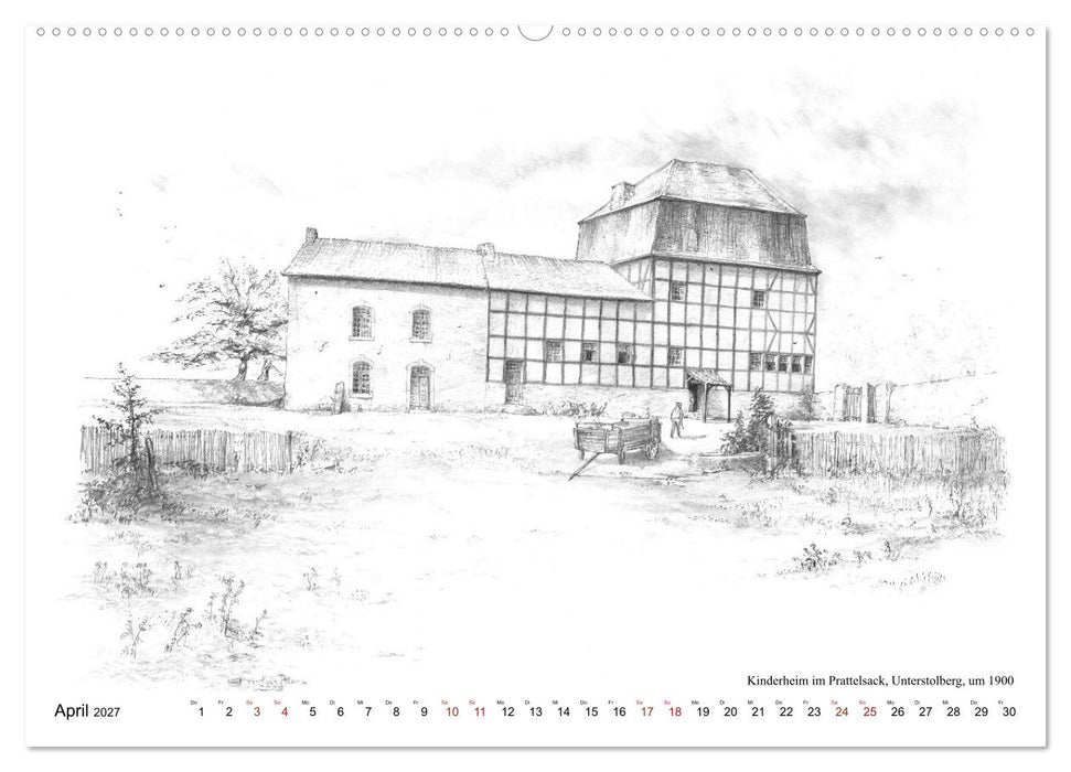 ZeitZeichnen - Reise in Stolbergs Vergangenheit (CALVENDO Premium Wandkalender 2027)