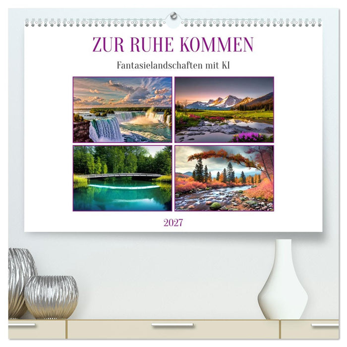 Zur Ruhe kommen Fantasiereisen mit KI (CALVENDO Premium Wandkalender 2027)