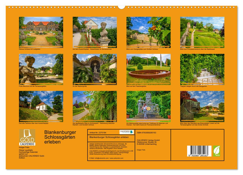 Blankenburger Schlossgärten erleben (CALVENDO Premium Wandkalender 2027)