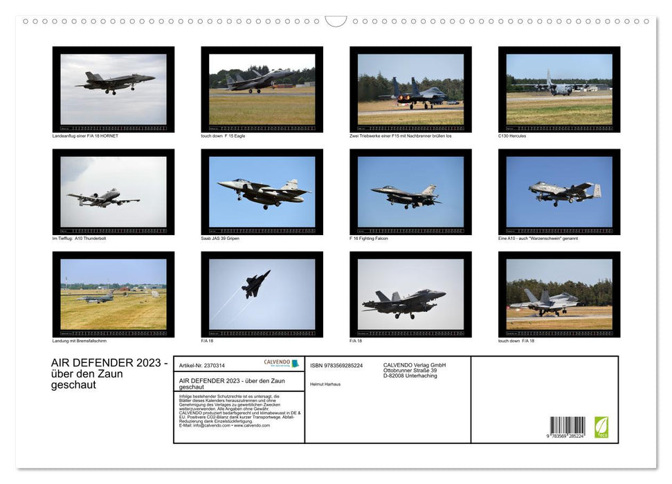 AIR DEFENDER 2023 - über den Zaun geschaut (CALVENDO Wandkalender 2027)