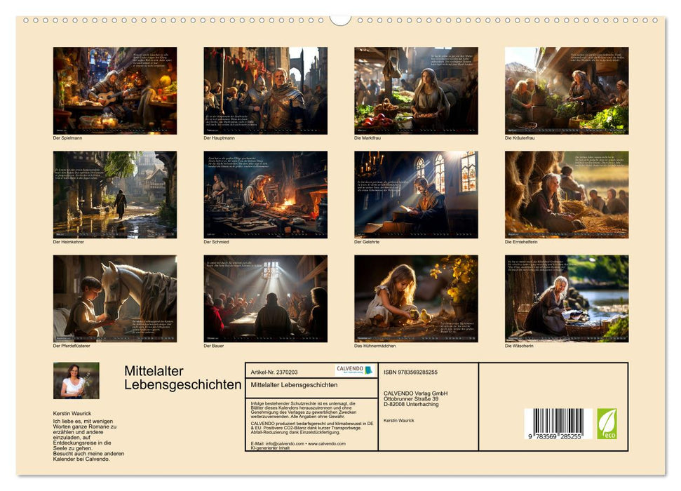 Mittelalter Lebensgeschichten (CALVENDO Premium Wandkalender 2027)