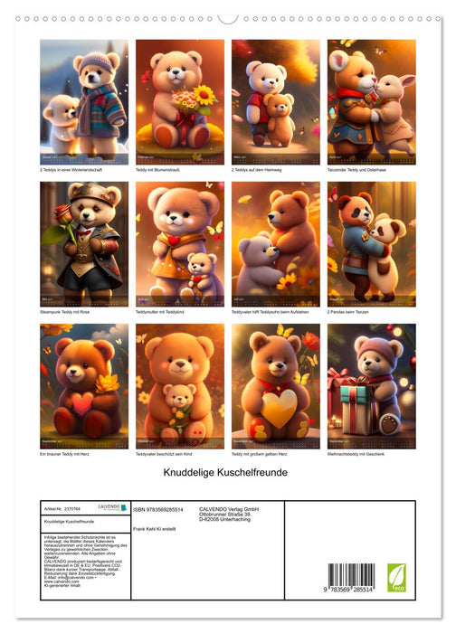 Knuddelige Kuschelfreunde (CALVENDO Premium Wandkalender 2027)