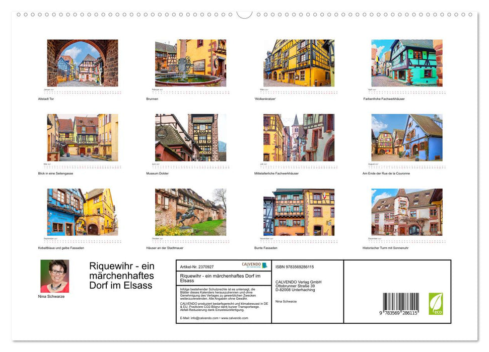 Riquewihr - ein märchenhaftes Dorf im Elsass (CALVENDO Premium Wandkalender 2027)