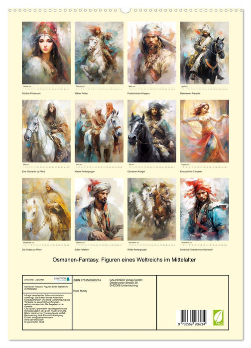 Osmanen-Fantasy. Figuren eines Weltreichs im Mittelalter (CALVENDO Premium Wandkalender 2027)