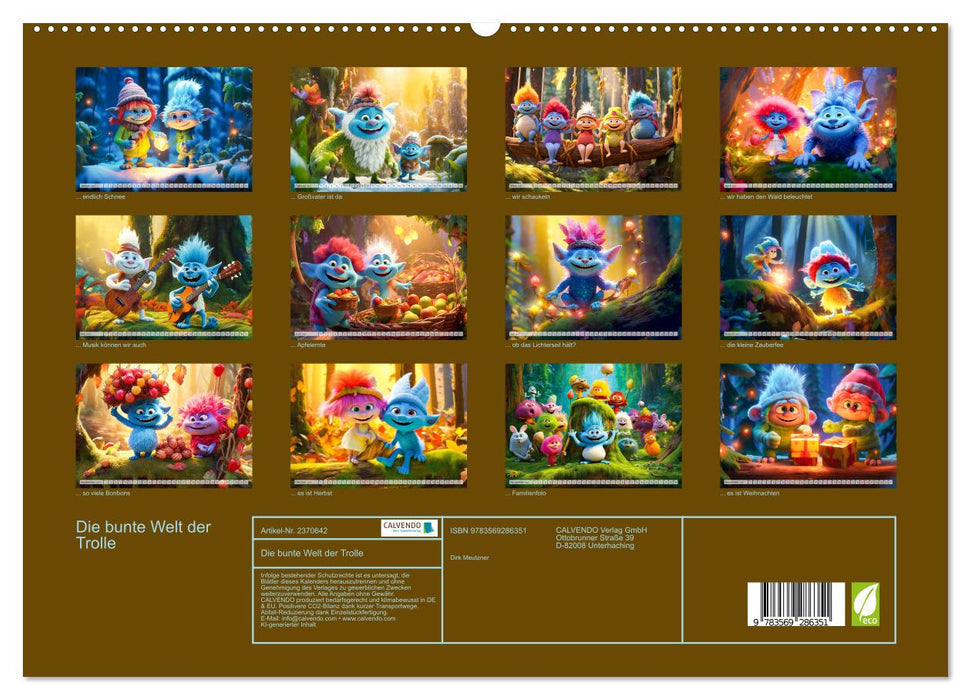 Die bunte Welt der Trolle (CALVENDO Premium Wandkalender 2027)