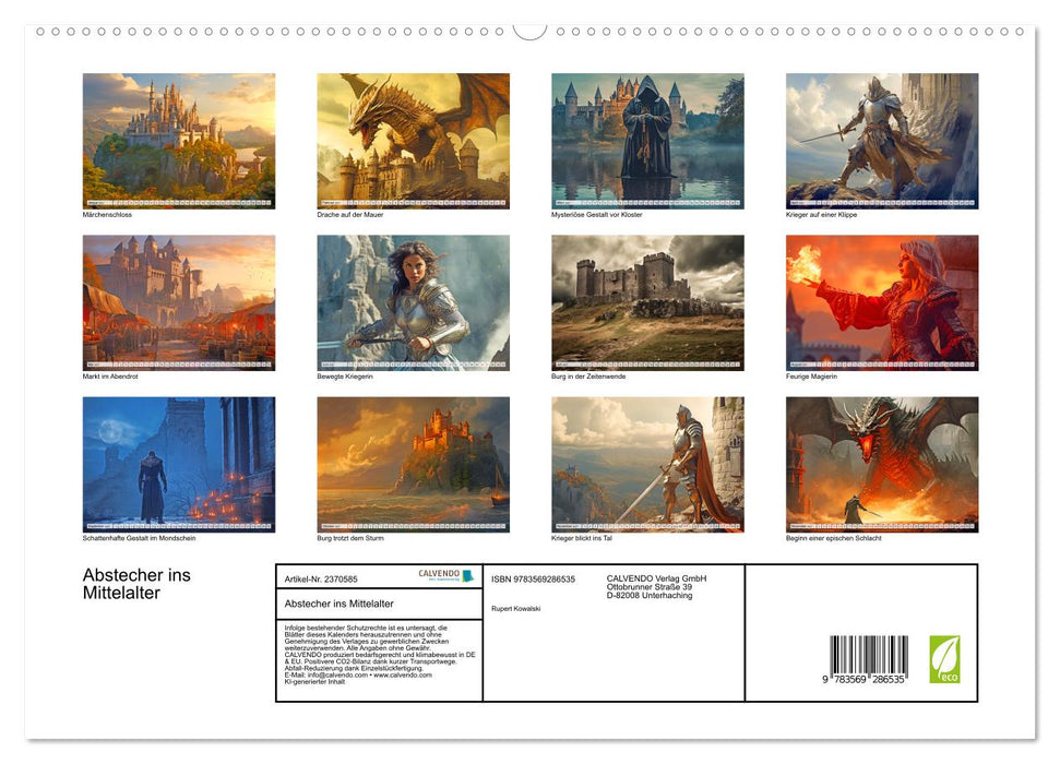 Abstecher ins Mittelalter (CALVENDO Premium Wandkalender 2027)