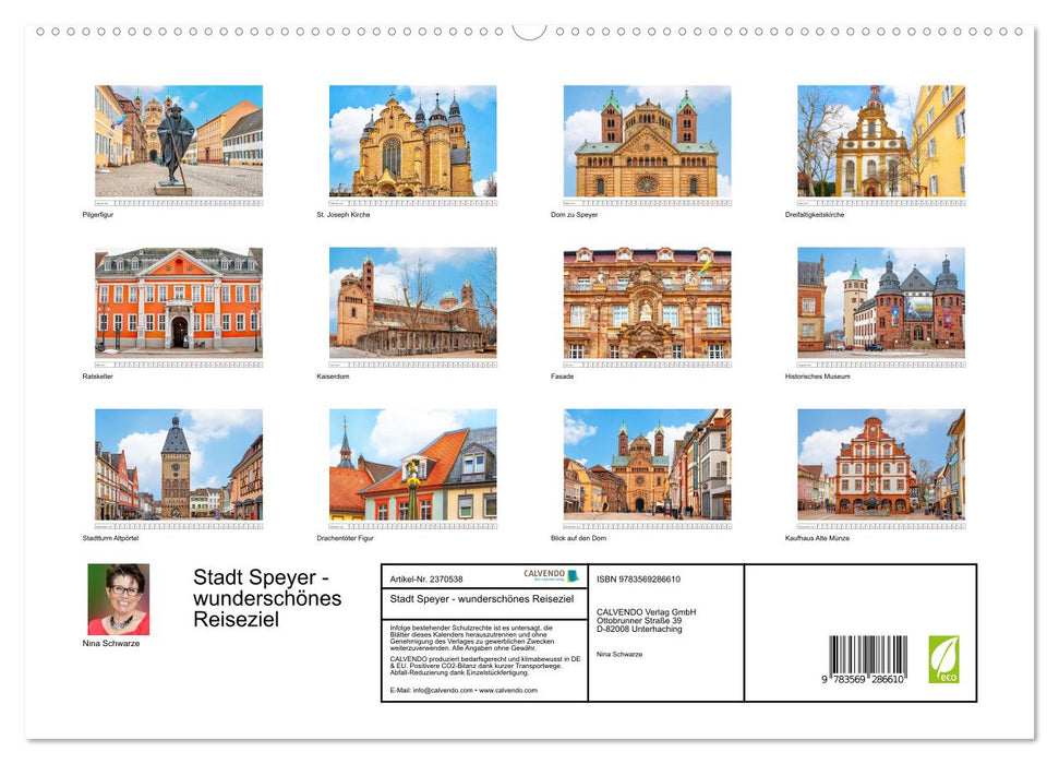 Stadt Speyer - wunderschönes Reiseziel (CALVENDO Premium Wandkalender 2027)