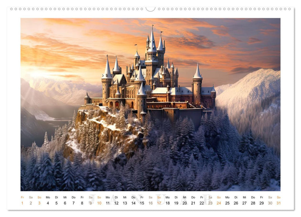 Malerische Ritterburgen (CALVENDO Premium Wandkalender 2027)