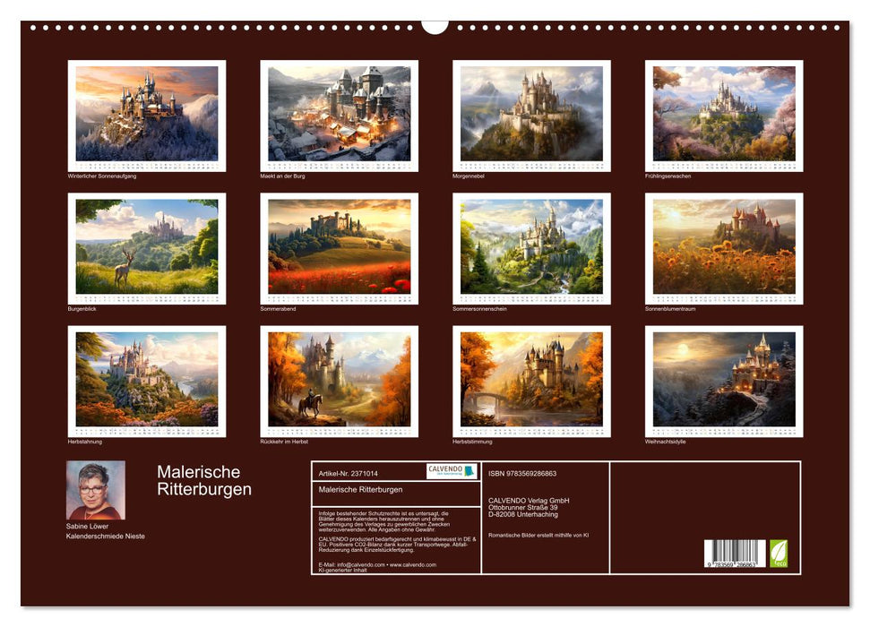 Malerische Ritterburgen (CALVENDO Wandkalender 2027)