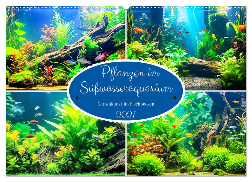 Pflanzen im Süßwasseraquarium. Gartenkunst im Fischbecken (CALVENDO Wandkalender 2027)