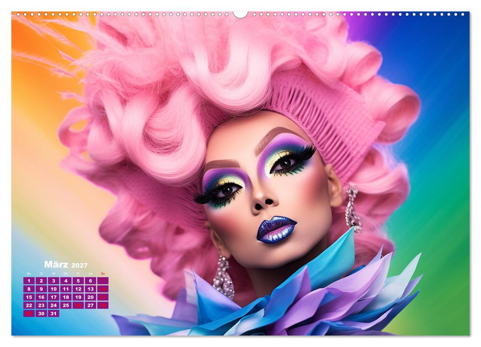 Drag Queens. Glamouröse und wunderschöne Drag-Kunst (CALVENDO Wandkalender 2027)