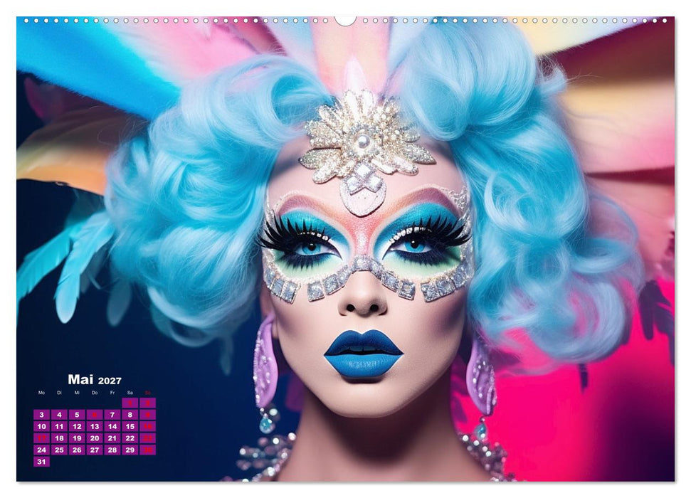 Drag Queens. Glamouröse und wunderschöne Drag-Kunst (CALVENDO Wandkalender 2027)