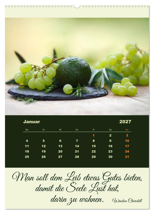 Vegan Ernährt - frisches Gemüse und Obst auf den Tisch (CALVENDO Premium Wandkalender 2027)