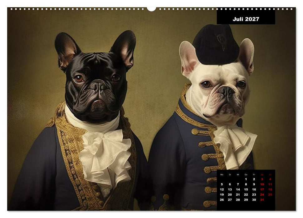 Französische Bulldogge KI Digiart (CALVENDO Premium Wandkalender 2027)