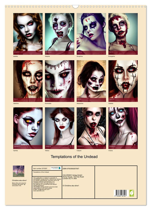 Temptations of the Undead (CALVENDO Monthly Calendar 2027)