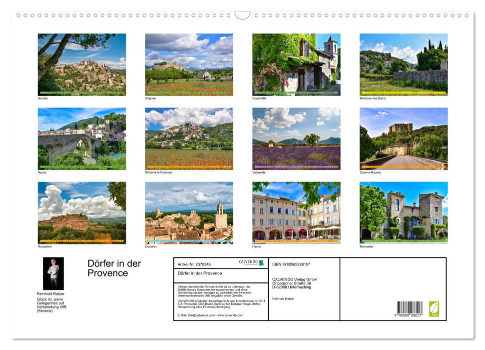 Dörfer in der Provence (CALVENDO Wandkalender 2027)
