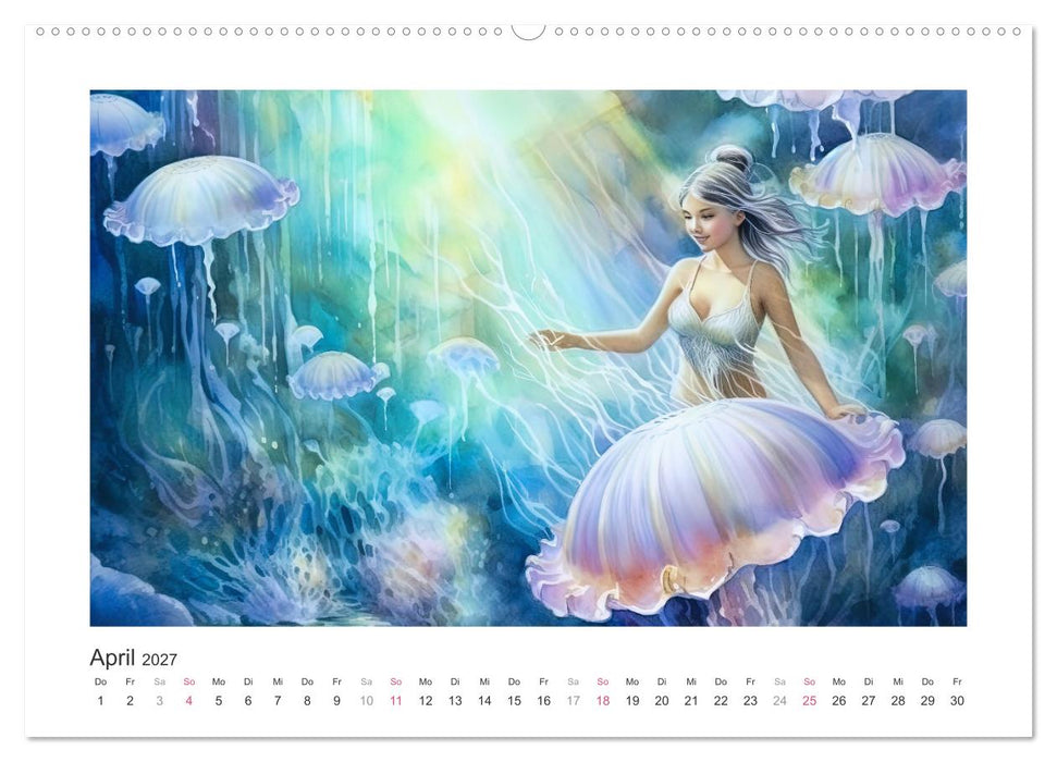 Liebliche Meerjungfrauen (CALVENDO Premium Wandkalender 2027)
