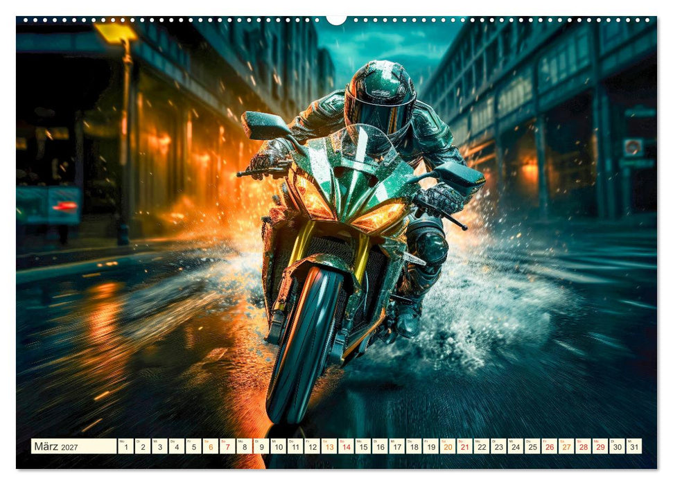 Motorrad Fantasien (CALVENDO Premium Wandkalender 2027)