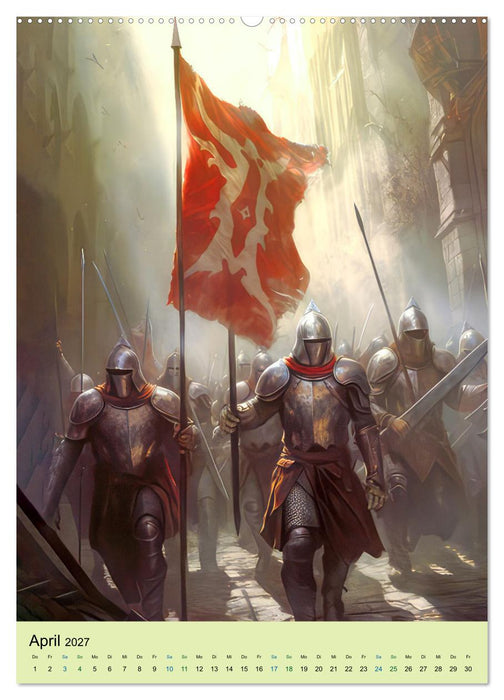 Drachen und stolze Ritter (CALVENDO Premium Wandkalender 2027)