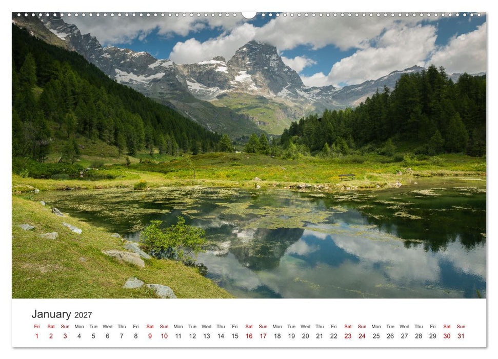 Aosta Valley and its nature (CALVENDO Monthly Calendar 2027)