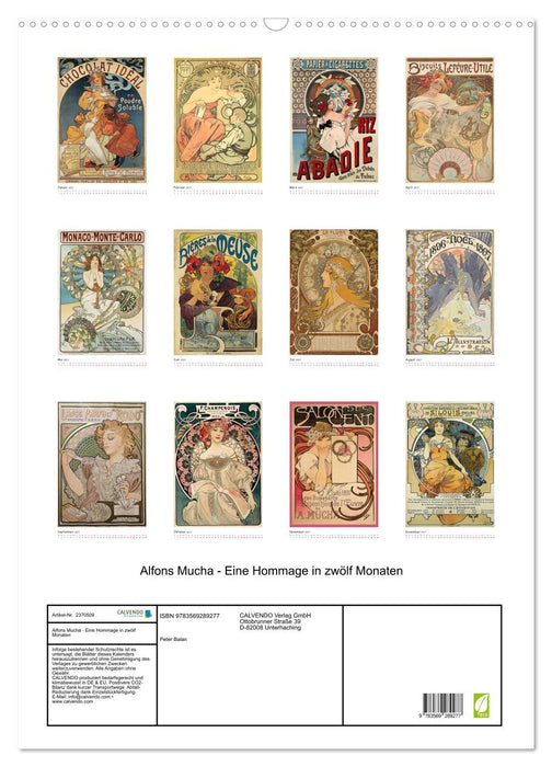 Alfons Mucha - Eine Hommage in zwölf Monaten (CALVENDO Wandkalender 2027)