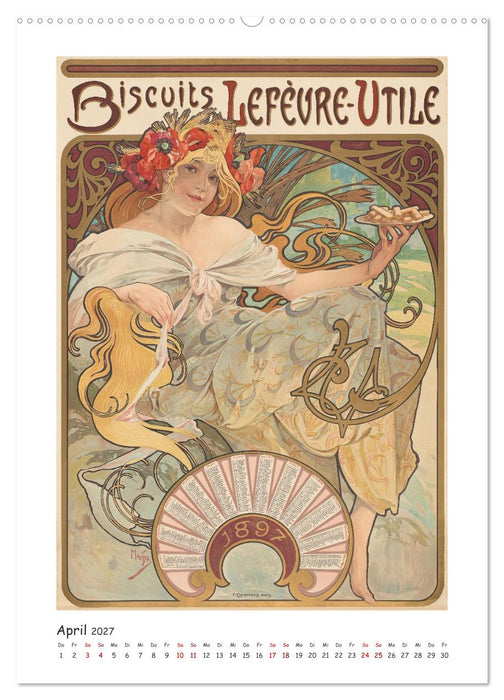 Alfons Mucha - Eine Hommage in zwölf Monaten (CALVENDO Wandkalender 2027)
