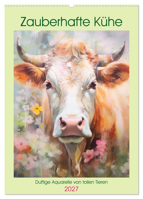 Zauberhafte Kühe. Duftige Aquarelle von tollen Tieren (CALVENDO Wandkalender 2027)