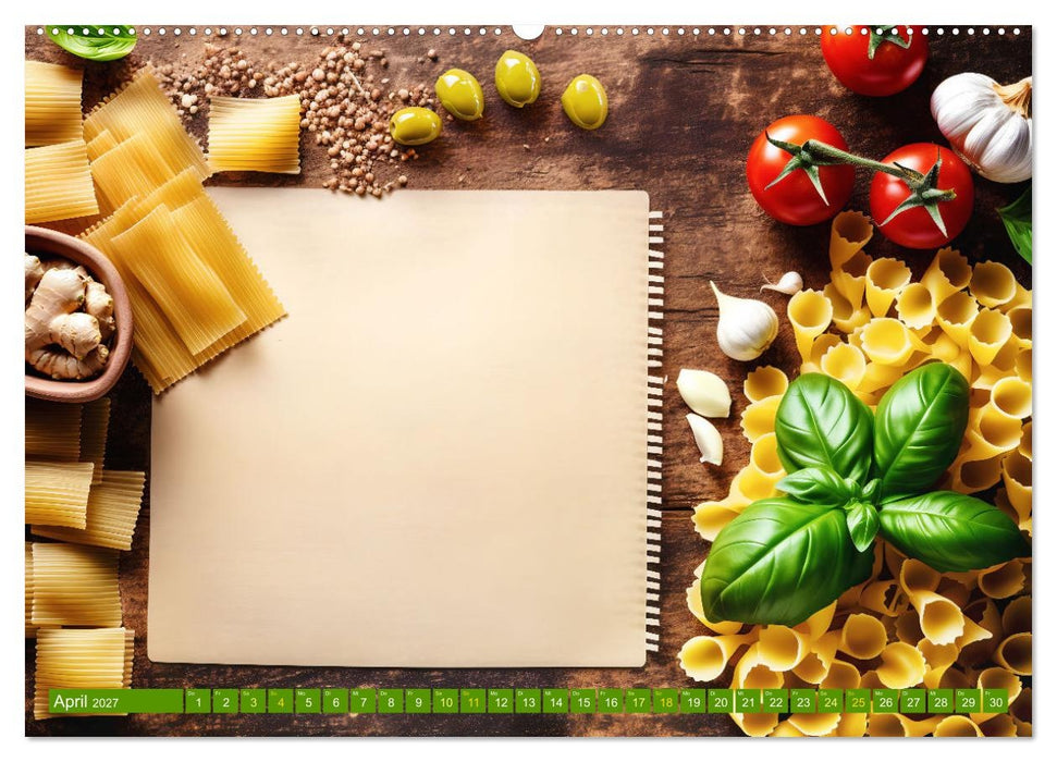Kulinarische Notizen - Notiere deine besten Pastarezepte (CALVENDO Premium Wandkalender 2027)