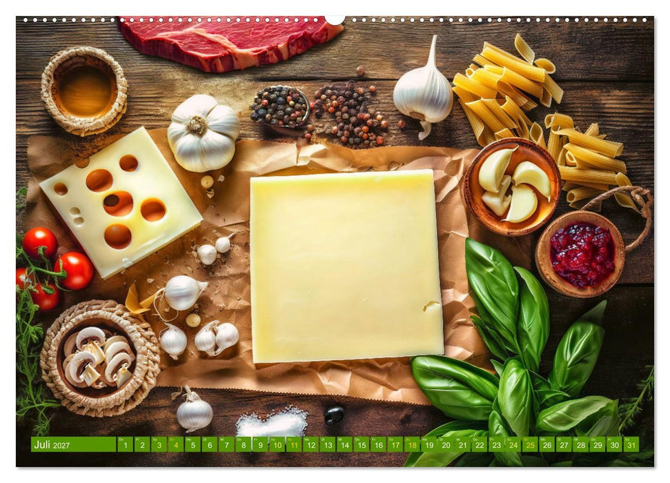 Kulinarische Notizen - Notiere deine besten Pastarezepte (CALVENDO Premium Wandkalender 2027)