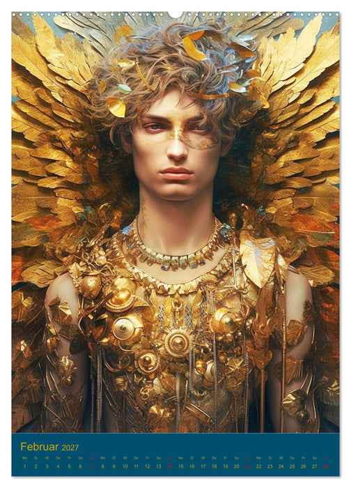 Engel. Goldverzierte Schönheiten in zeitloser Eleganz (CALVENDO Wandkalender 2027)