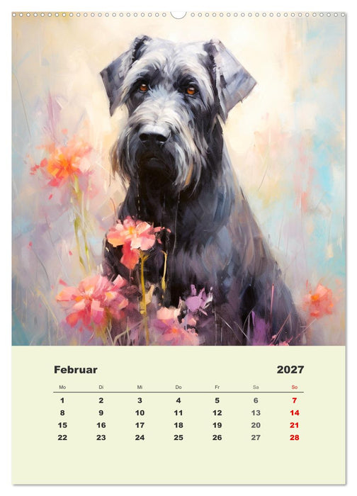 Große Hunde. Schöne Aquarelle von tollen Tieren (CALVENDO Wandkalender 2027)