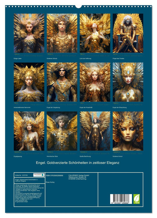 Engel. Goldverzierte Schönheiten in zeitloser Eleganz (CALVENDO Premium Wandkalender 2027)